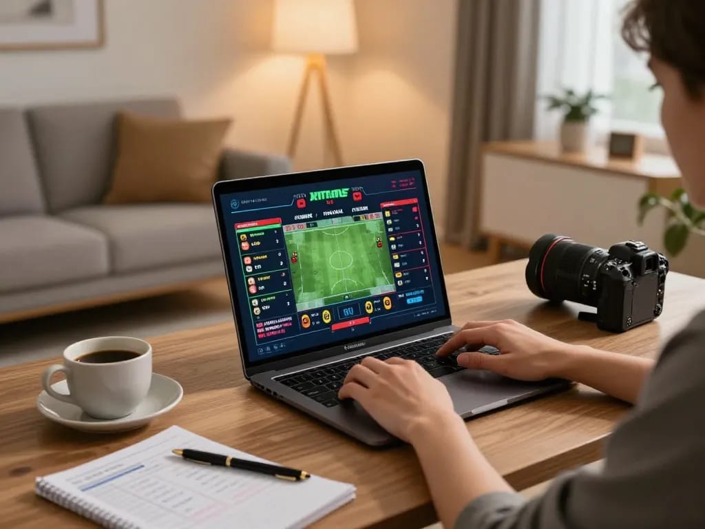 Engaging in sports betting on 88aa with vibrant betting odds displayed on laptop