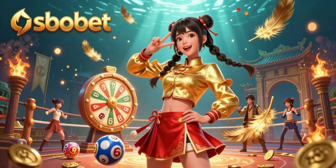 Experience sbobet sports betting excitement with vibrant elements and a stunning centerpiece illustration.