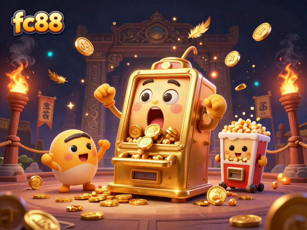 Hộp slot vàng fc88 trúng giải với nhiều đồng xu cùng máy nhỏ vui mừng.