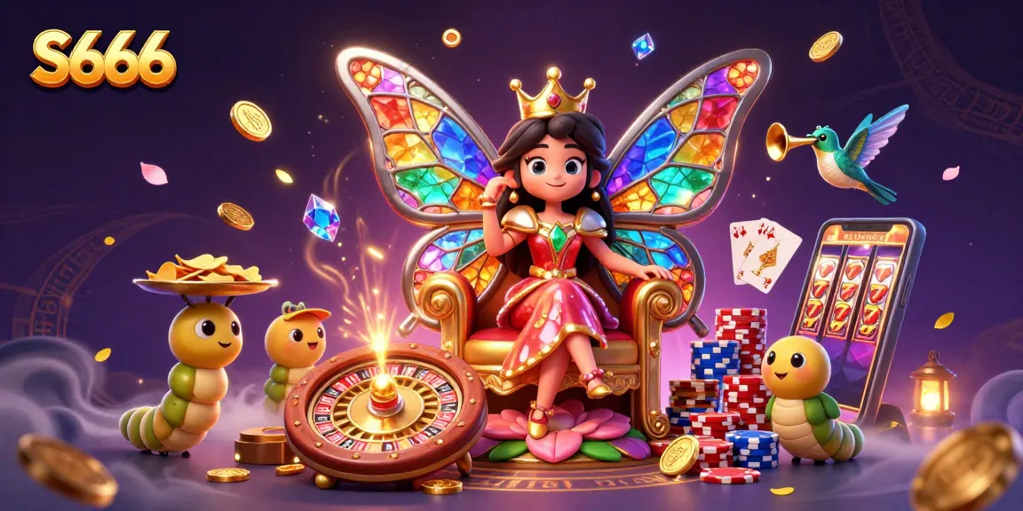 Experience exciting gameplay at S666 with vibrant characters and casino elements in a dynamic 3D scene.