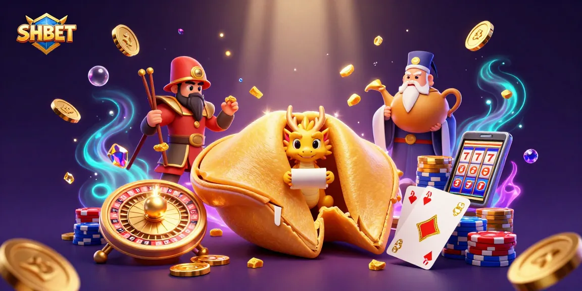 Experience vibrant games at SHBET with a dynamic casino scene featuring fortune elements and golden treasures.