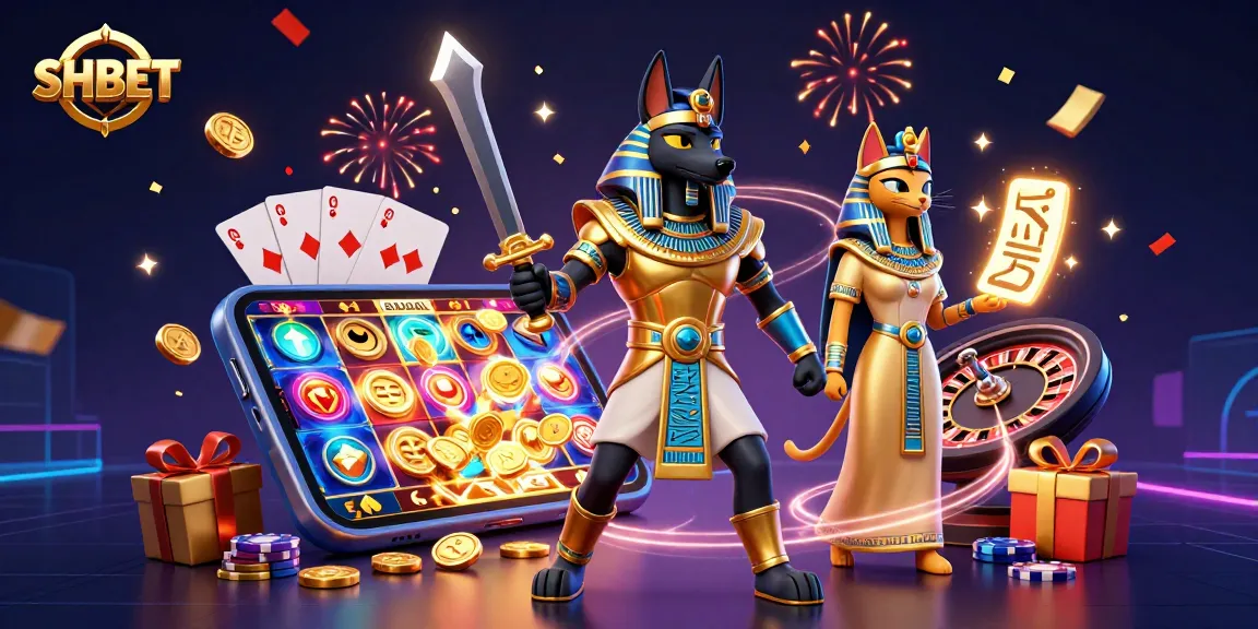 Experience winning at SHBET with Anubis and Bastet in an electrifying casino setting.