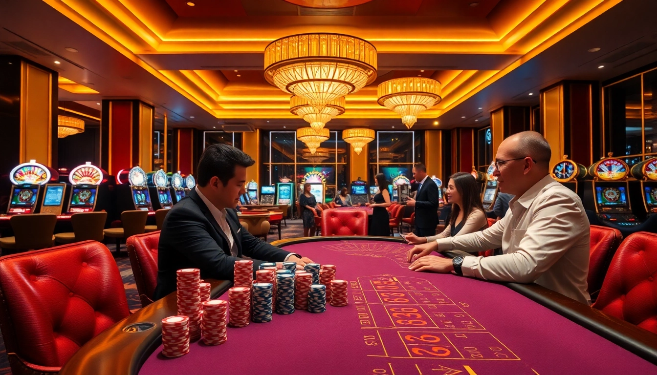 Experience high-stakes action at DH88 casino with vibrant tables and engaged players.