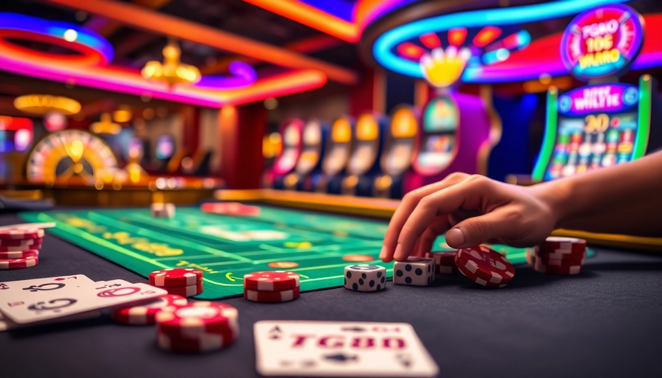 Gamble strategically at https://tg88u.com/ with exciting poker chips and vibrant casino elements.
