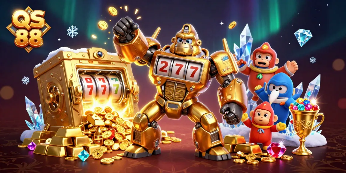 Experience thrilling gameplay with QS 88 in this vibrant and detailed casino illustration.