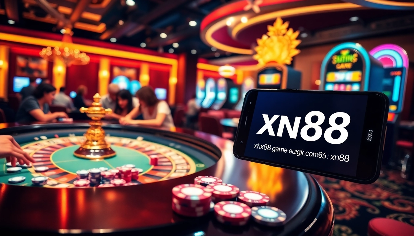 Players enjoying a casino game while accessing the xn88 link on a mobile device.
