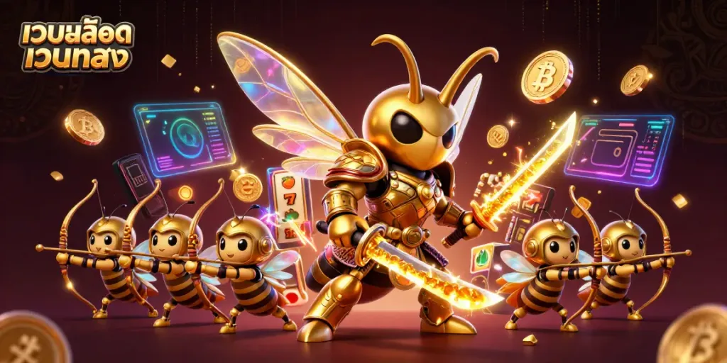 เล่นเกมสล็อตเว็บสล็อตเว็บตรง พร้อมสัญลักษณ์เกมและความตื่นเต้นในแสงสีสันที่เปล่งประกาย