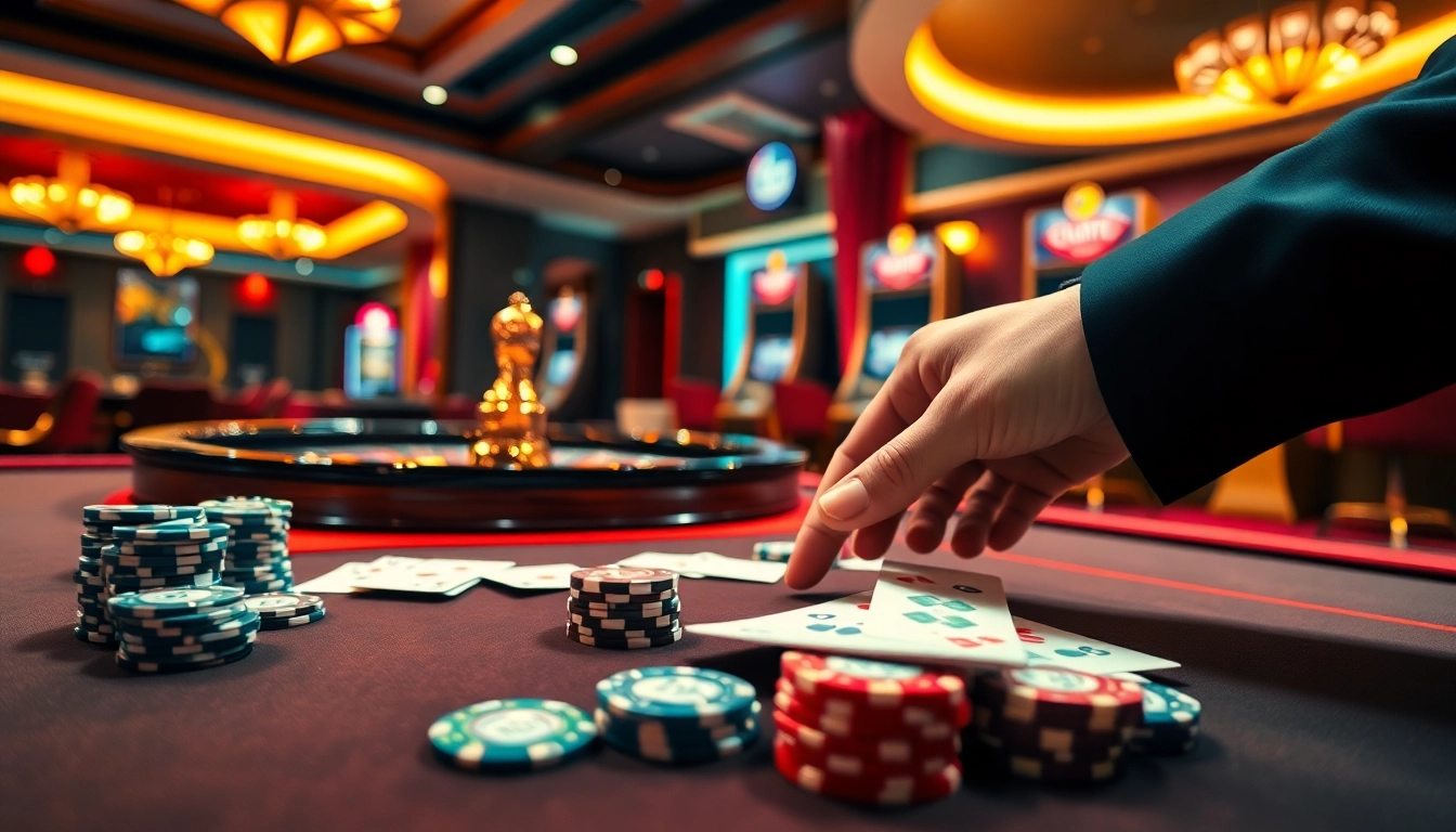 Fabet online casino interface showcasing a player placing a bet at a poker table.