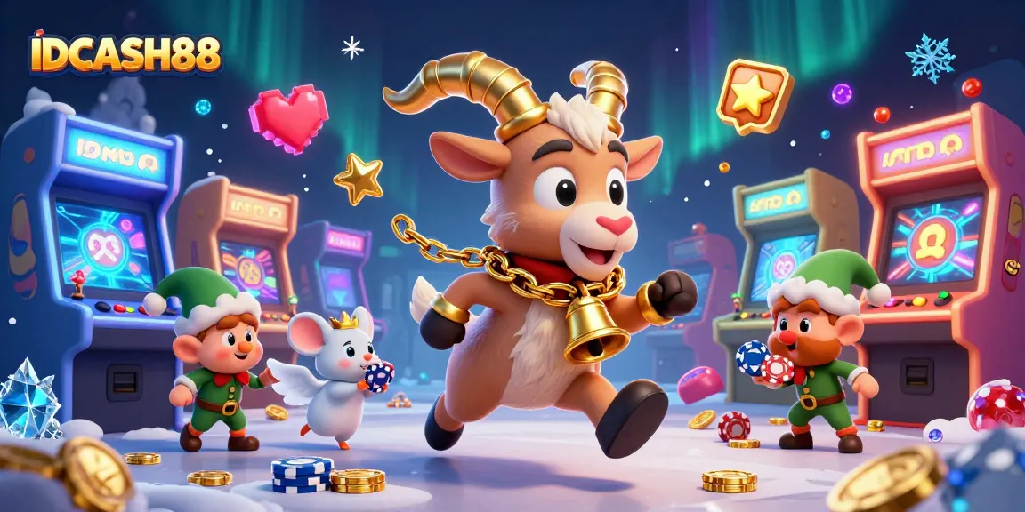 Experience the excitement of IDCASH88 with unique characters in a vibrant casino setting.