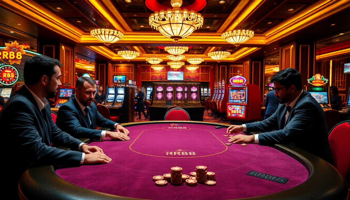 Experience the thrill of gambling action at RR88's luxurious casino.