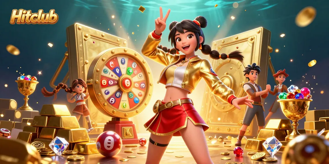 Hitclub players enjoy vibrant, energetic gaming scenes with jackpot excitement and colorful visuals.