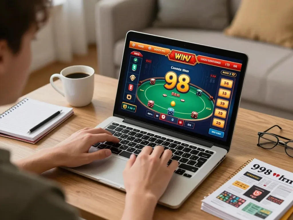 Player enjoying an online game session at 98 win, analyzing strategies and managing bankroll effectively.