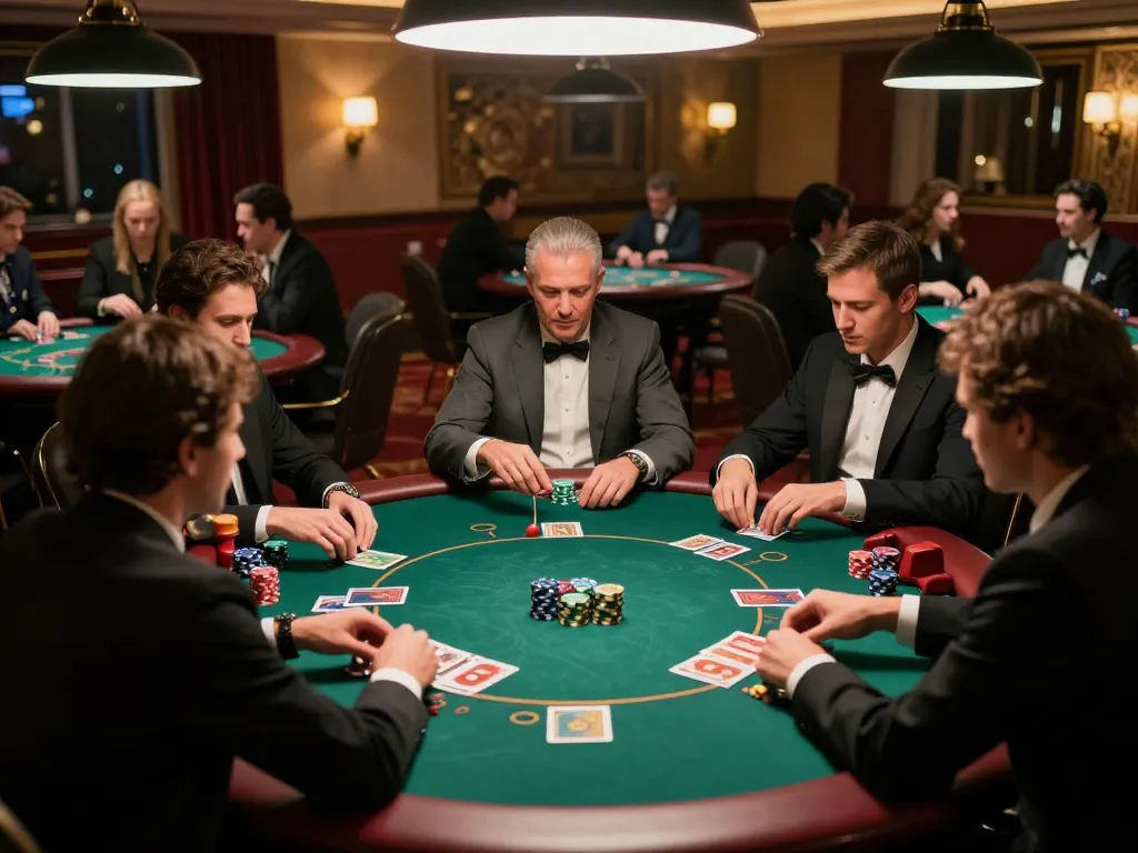 Engaged players strategizing in a competitive environment at kkwin.com poker tables.