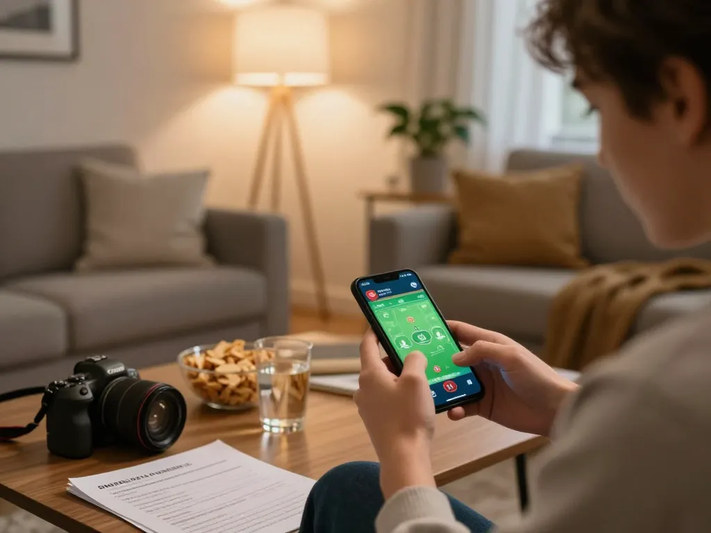 SC88 user enjoying mobile sports betting experience in a cozy living room