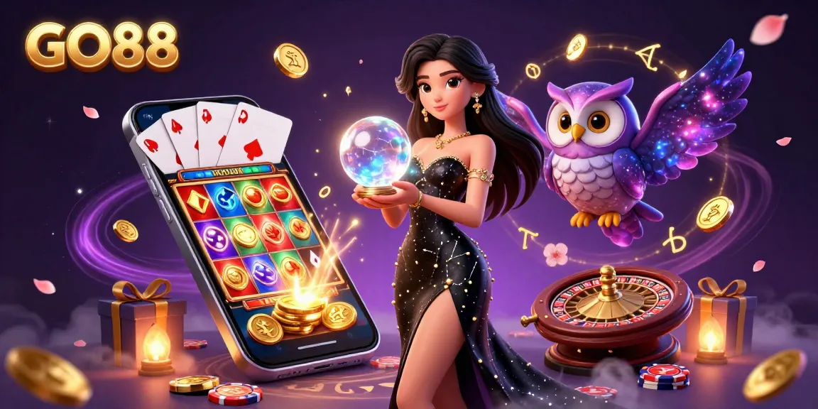 Engage in captivating adventures at GO88 with vibrant games, coins flying, and interactive features.