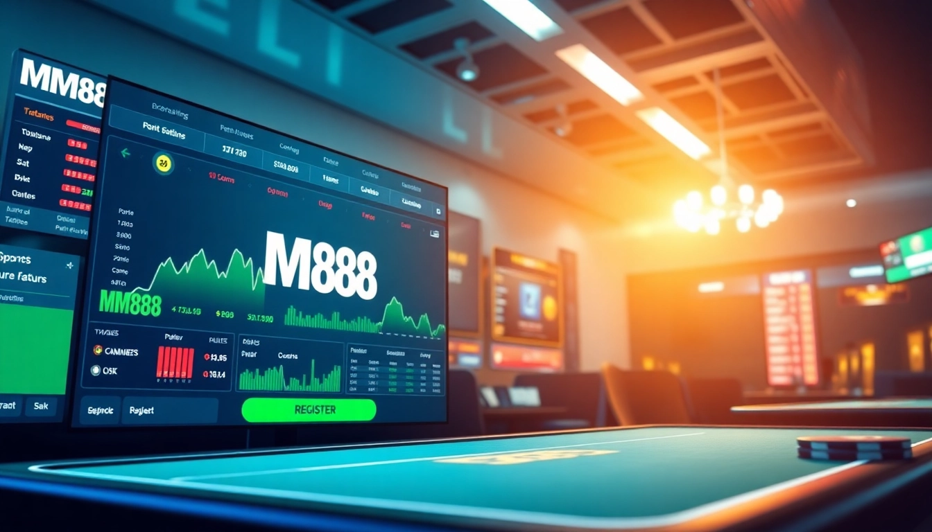 MM88 interactive betting platform showcasing sports and casino games in a dynamic, user-friendly design.