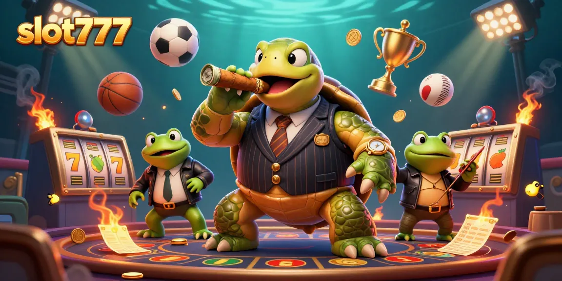 Engage with slot777 in a lively 3D casino scene filled with vibrant characters and dynamic slot elements.