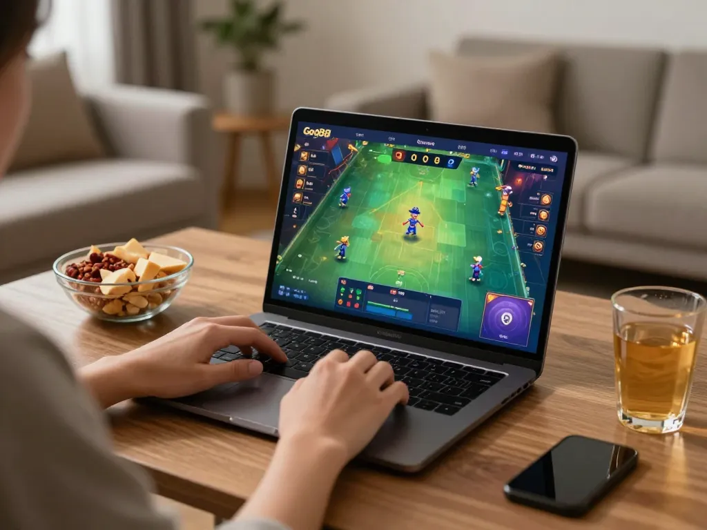 Play Go88 tài xỉu online in a cozy gaming setup with exciting gameplay and a warm atmosphere