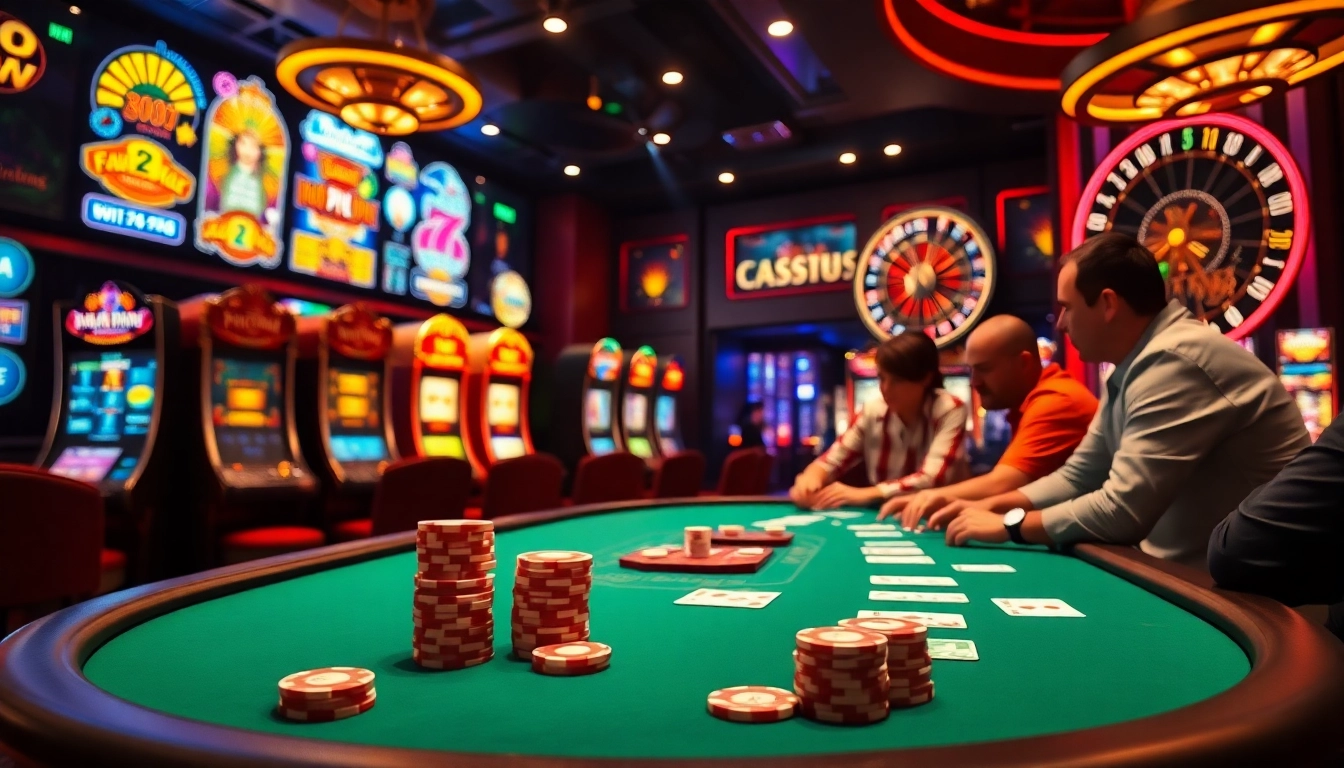 Experience high-stakes gambling at 68win with poker tables, chips, and an exciting casino atmosphere.
