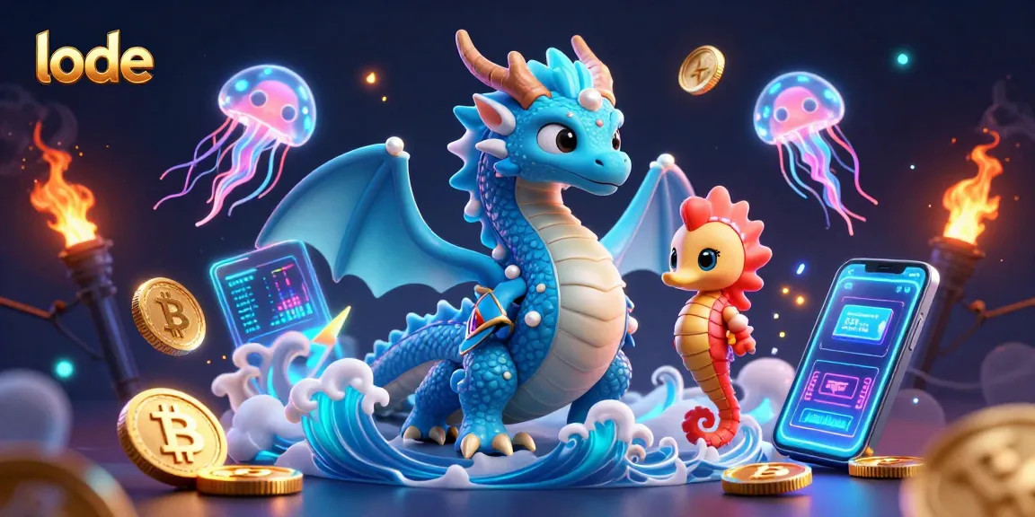 Engage with lode's thrilling online casino scene featuring vibrant characters and crypto elements.