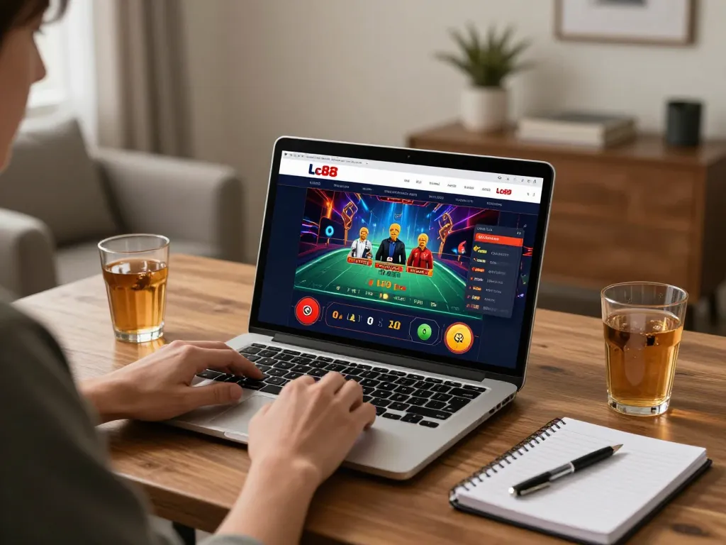 Experience Lc88 chính thức in a stylish home gaming setup with live dealer excitement.