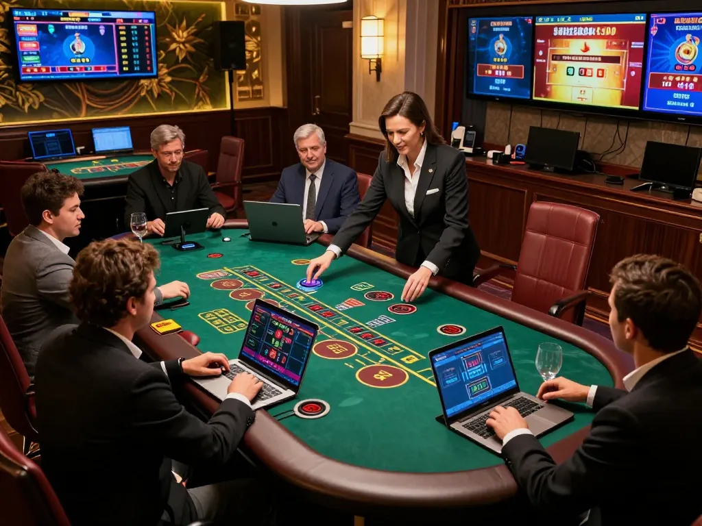 Engaging online baccarat session with mb66, featuring a live dealer and immersive gameplay environment.