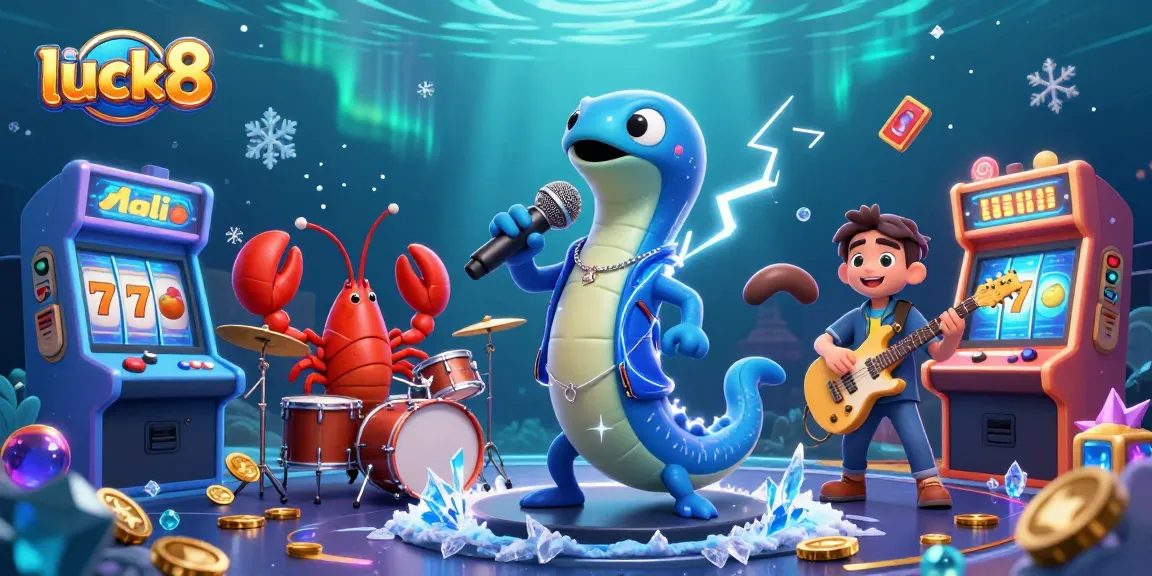 Experience the thrill of luck8 slots and games with an electrifying underwater casino scene.