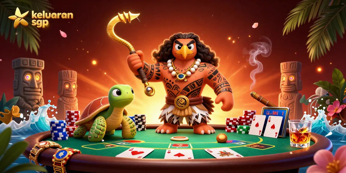 Experience keluaran sgp in a thrilling poker scene filled with vibrant characters and rich casino elements.