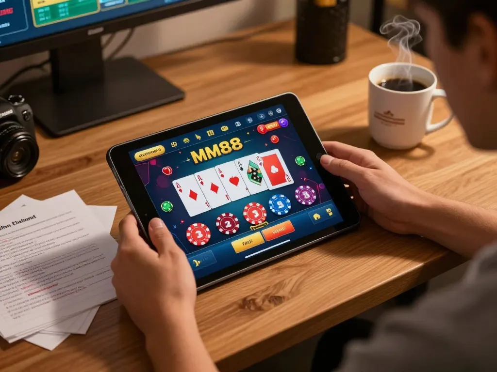 Engaging gameplay on MM88 platform showcasing user-friendly poker interface and strategic notes.