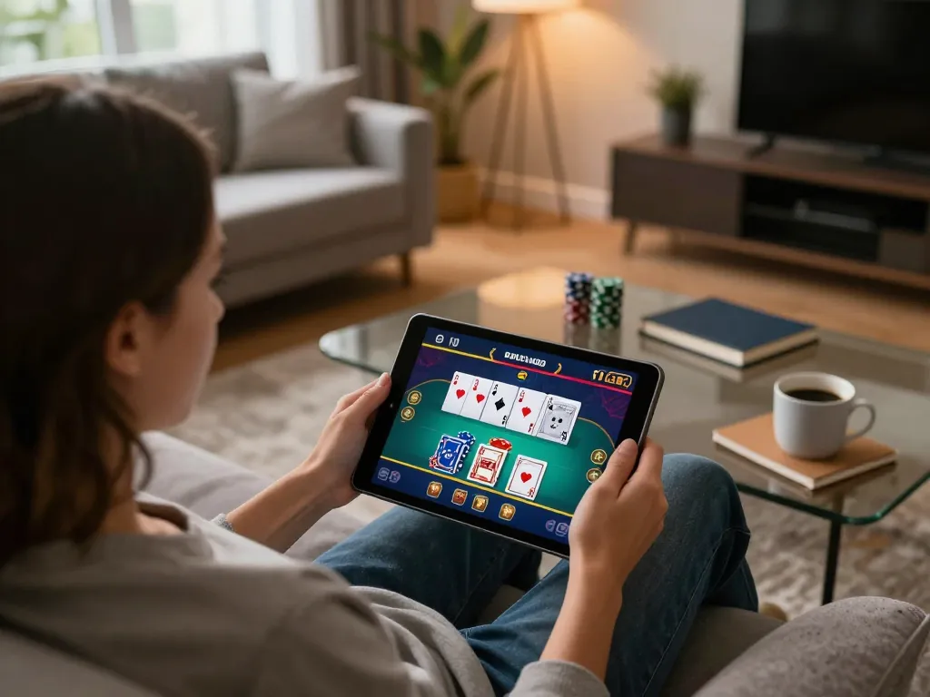Engaging in strategic poker gameplay at home using FABET online casino interface