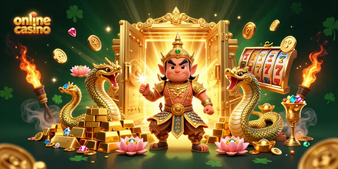 Experience the excitement of the online casino with themed characters and vibrant gaming elements.