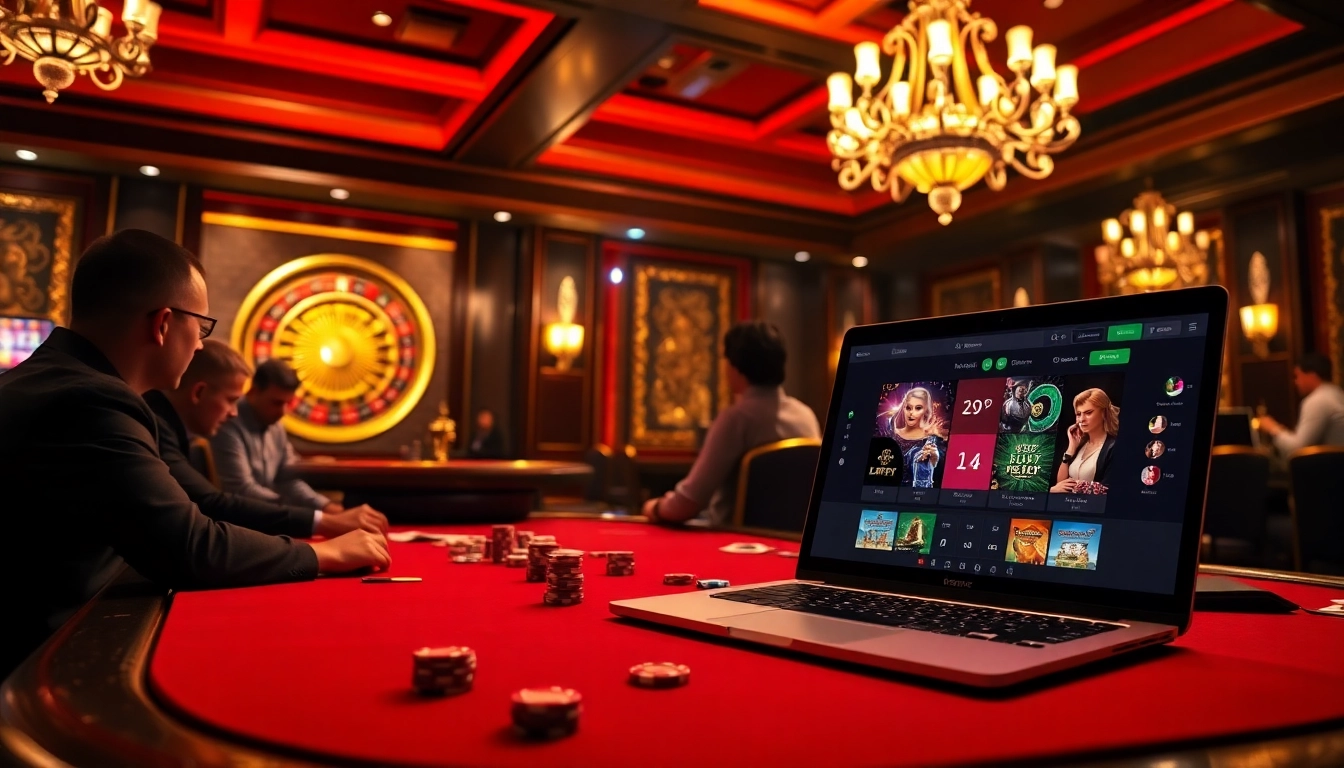 Engaged players at i9bet poker table with chips and cards, capturing casino excitement.