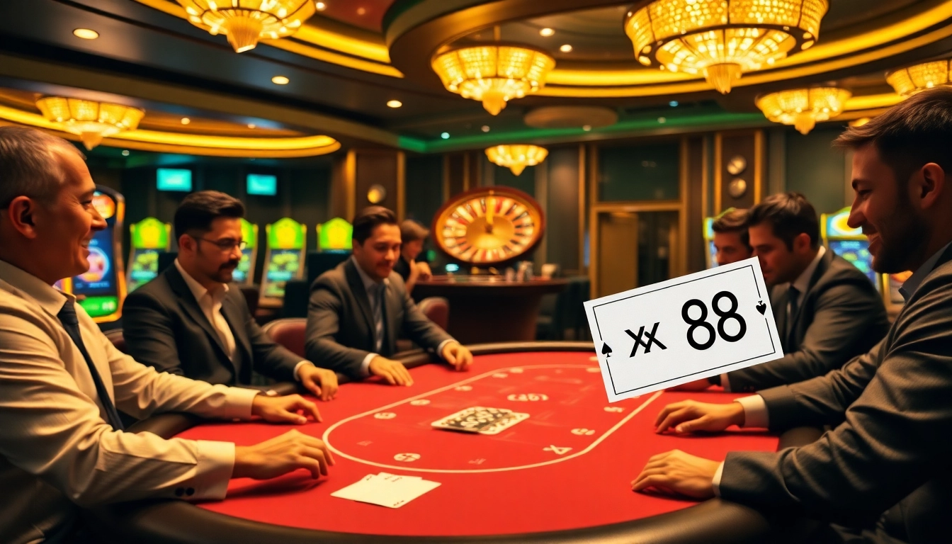 Engage with excitement at XX 88 poker, highlighting intense gameplay and vibrant casino atmosphere.