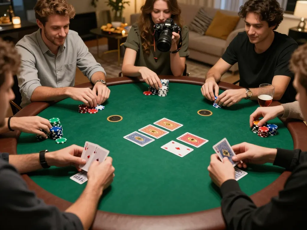 Engaged players enjoying a friendly game at home while using VENOM889 Alternatif for strategy.