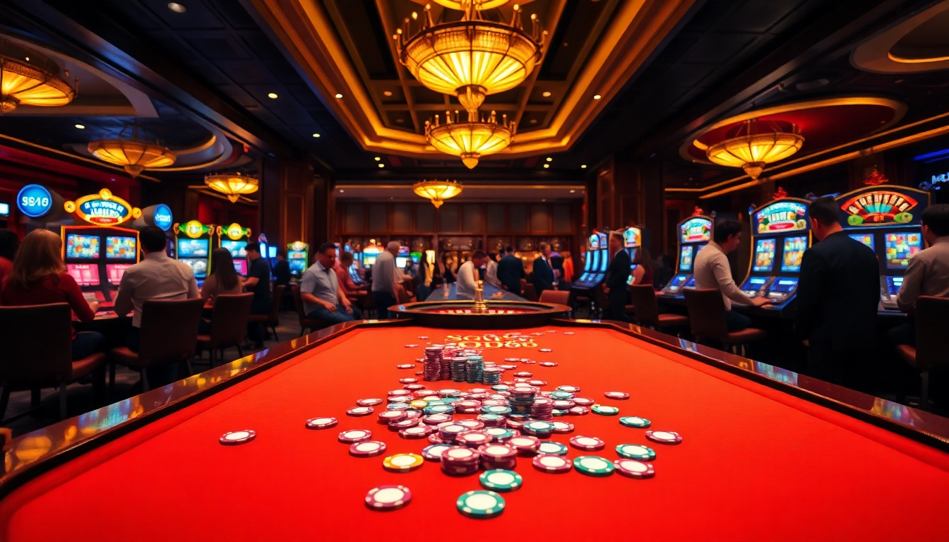 SODO66 players engaging in a thrilling card game at a luxury casino table.