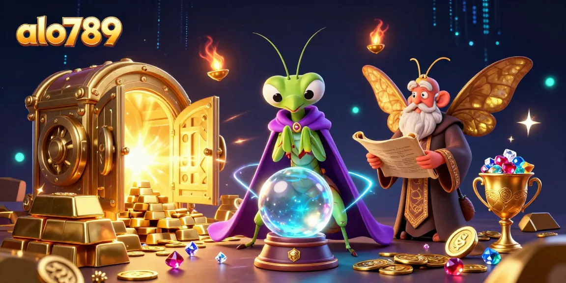 Enhance your luck with alo789's thrilling fortune teller scene surrounded by sparkling treasures.