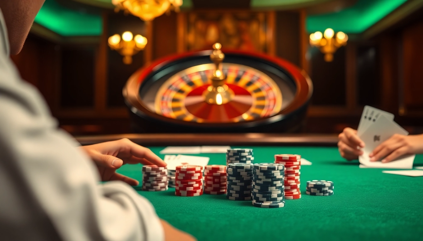 Enjoy thrilling gameplay experiences with link sepuhplay on an elegant poker table featuring chips and cards.