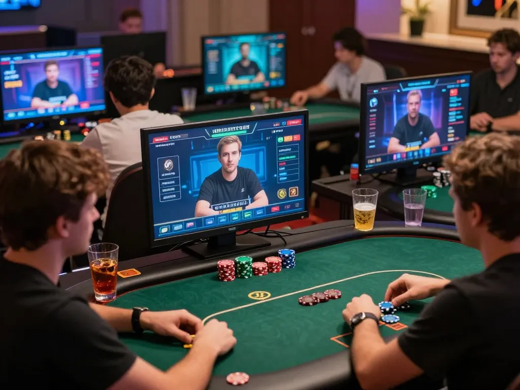 Experience the excitement of online poker with LODE888, showcasing players engaging in strategic gameplay.