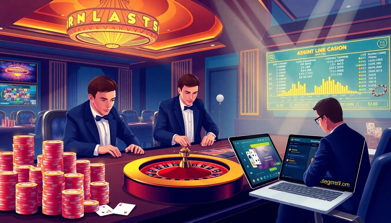 Players enjoy MK8's online casino experience with poker chips and roulette in action.
