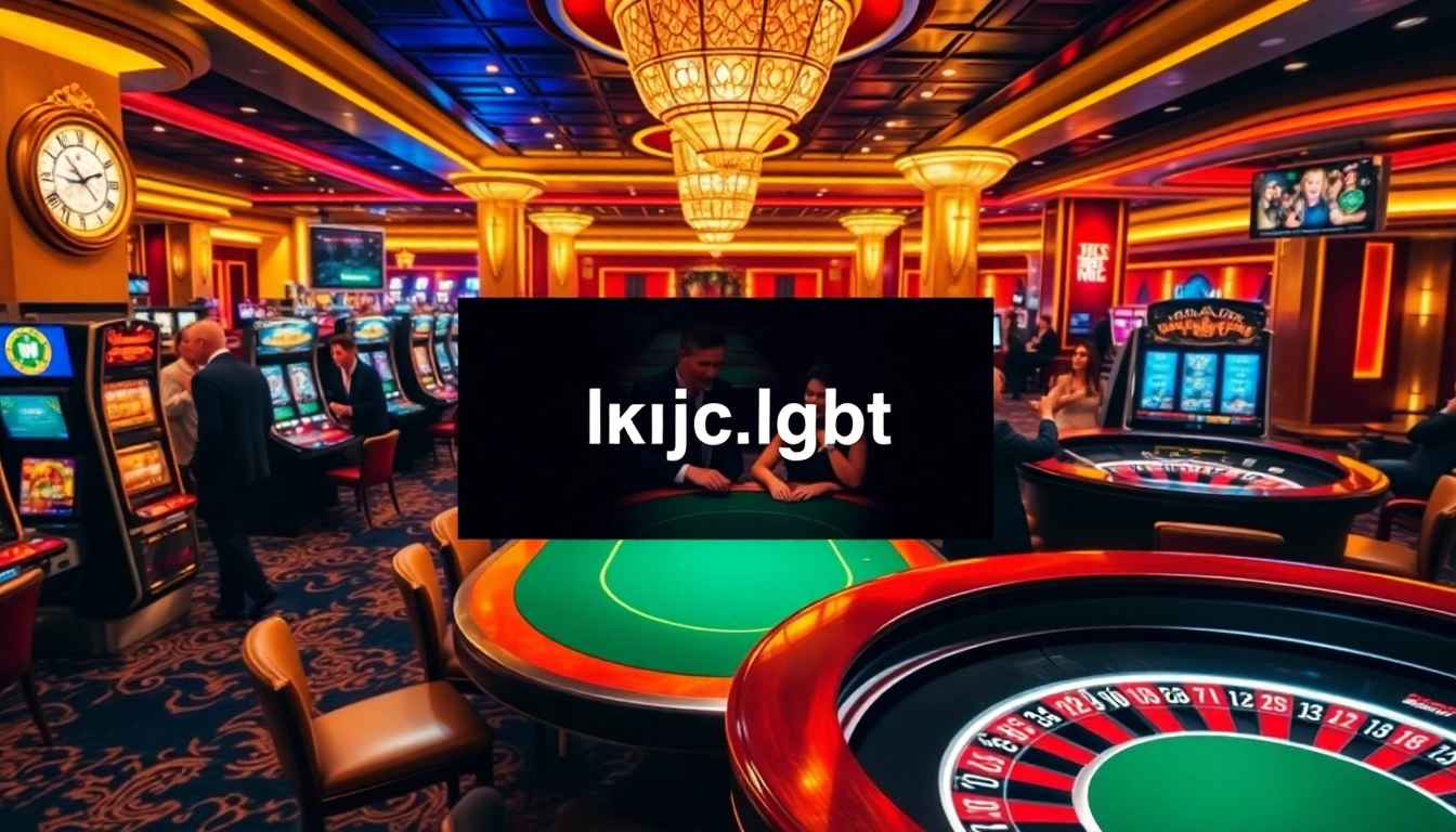 KJC offers an exhilarating gambling experience with luxury casino visuals showcasing vibrant action.