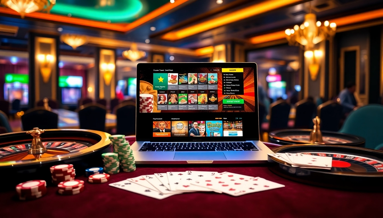 Engaging online gambling scene showcasing http://88xx.art/ with casino tables and vibrant gaming elements.
