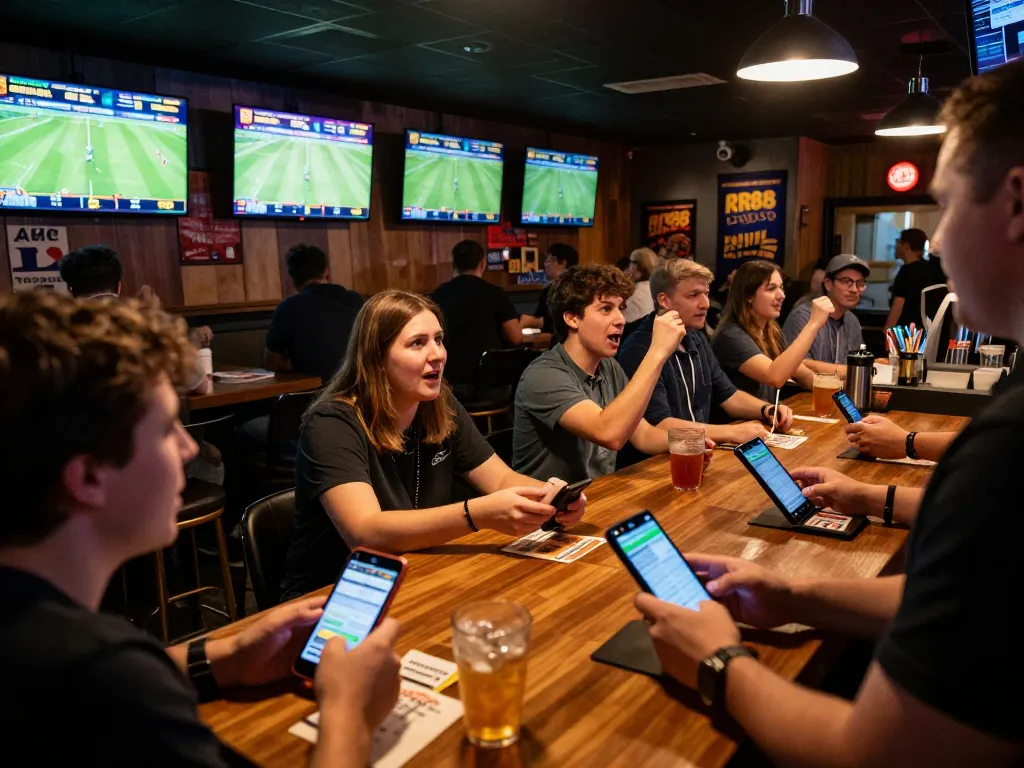 Exciting live sports betting scene showcasing patrons engaging with RR88 gaming platform