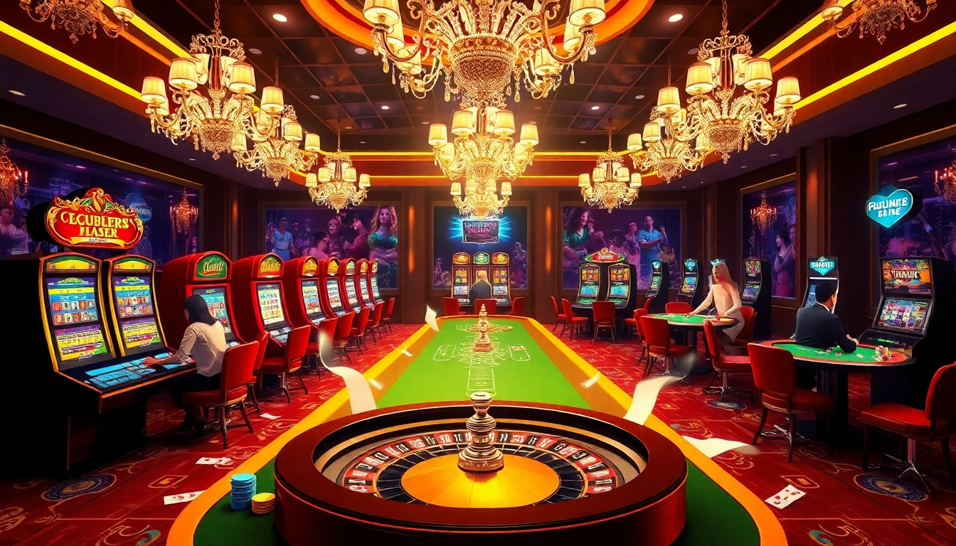 Intense gaming scene promoting lego138 login with vibrant slot machines and poker tables in a luxurious casino atmosphere.