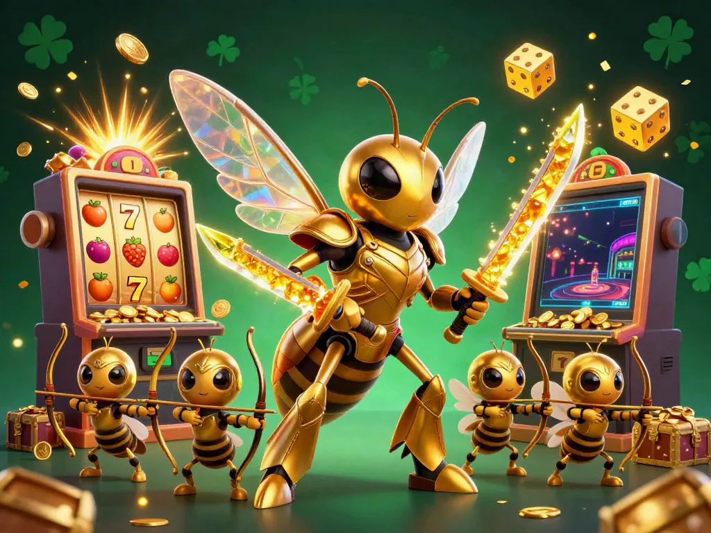 Performa JANDA4D dengan ilustrasi 3D menarik tentang slot, kemenangan, dan aktivitas kasino.