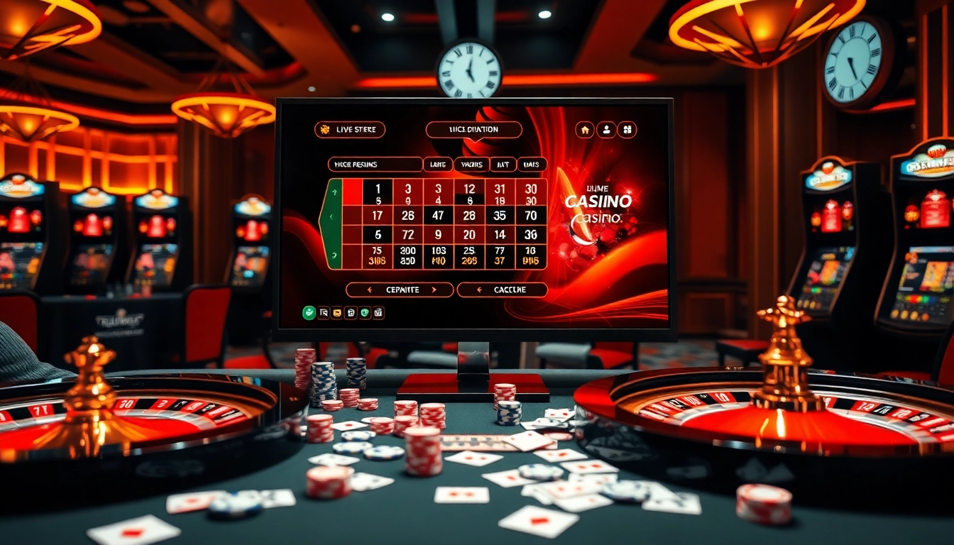 Experience thrilling online gambling at https://rr88.auction/ with vibrant roulette wheels and poker chips.