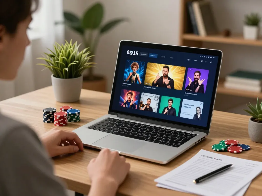Engaged player on yo88i poker app, surrounded by strategy notes and gaming atmosphere