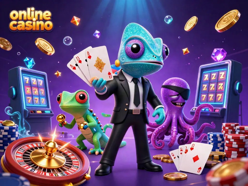 Experience thrilling gaming moments at our online casino with vibrant illustrated characters in an action-packed scene.