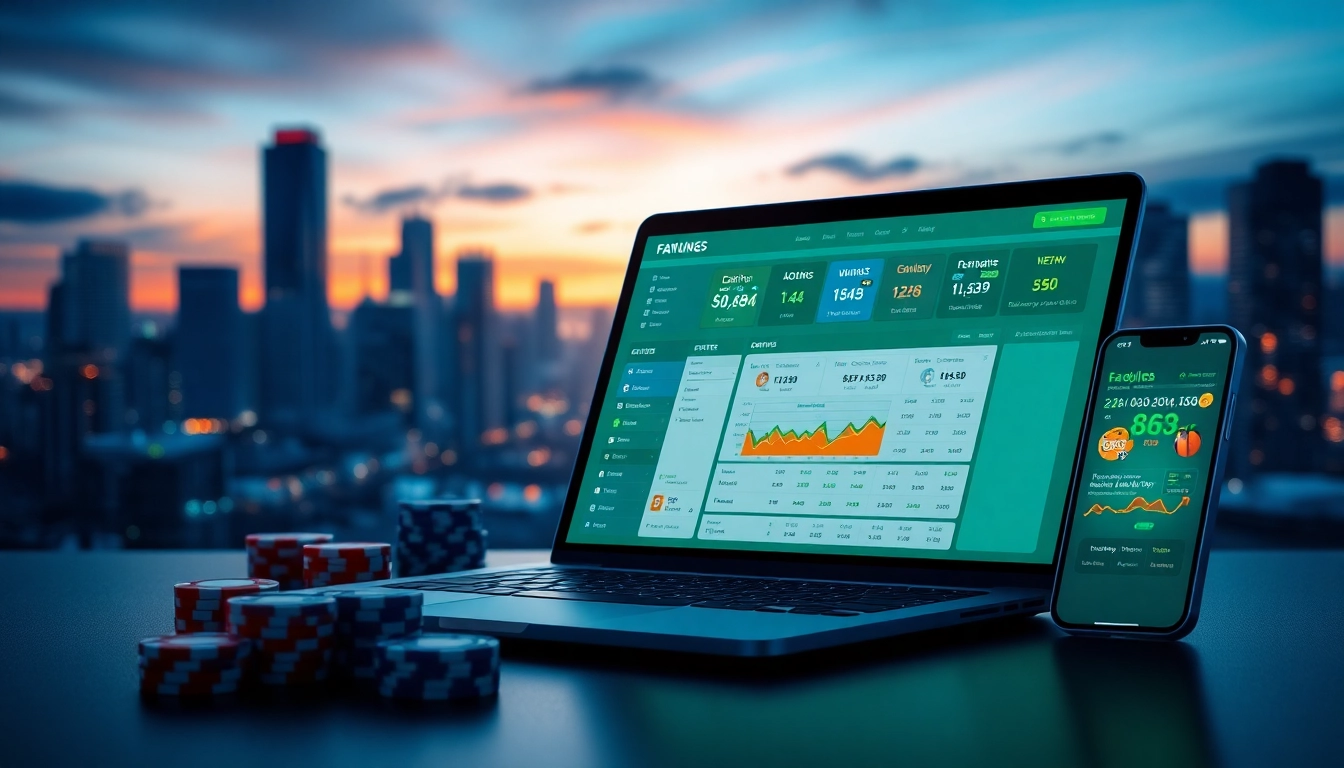 Interactive gambling interface of OKATM showcasing sports betting and casino games.