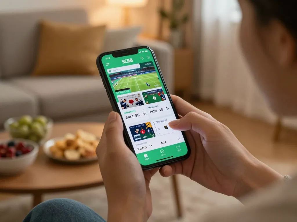 Engaging in sports betting with SC88 mobile app in cozy home environment