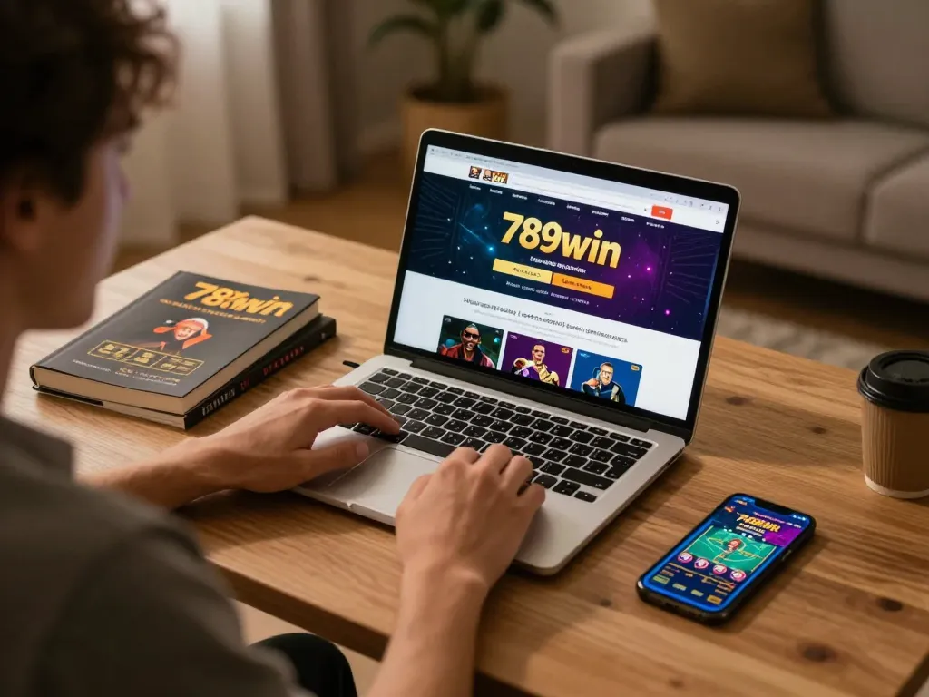 Engaging in strategic online gaming on 789win while studying betting techniques at home.
